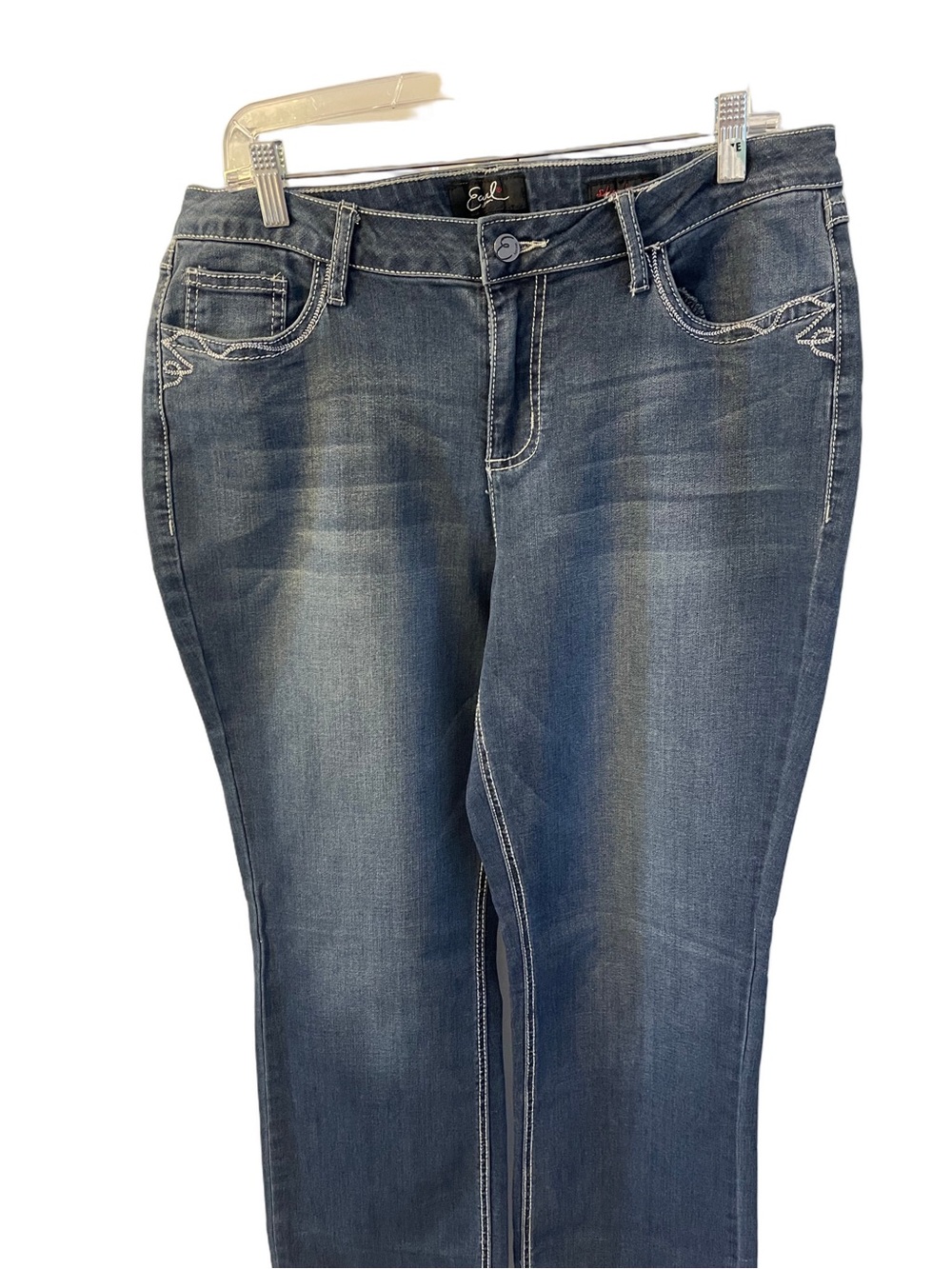Earl Women’s Slim Boot Jeans Stretch Designer with Pocket Embellishments Sz 16 - Picture 3 of 12